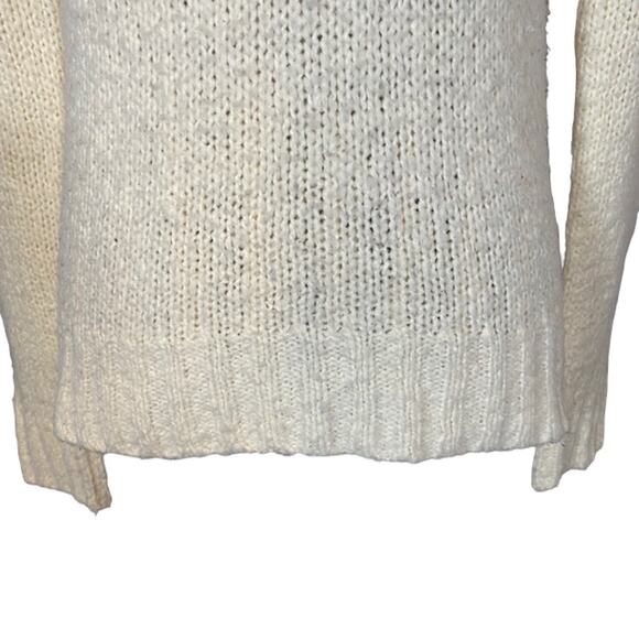 Energie Cream V-Neck Knit Pullover Sweater Women Sz M - Picture 5 of 9